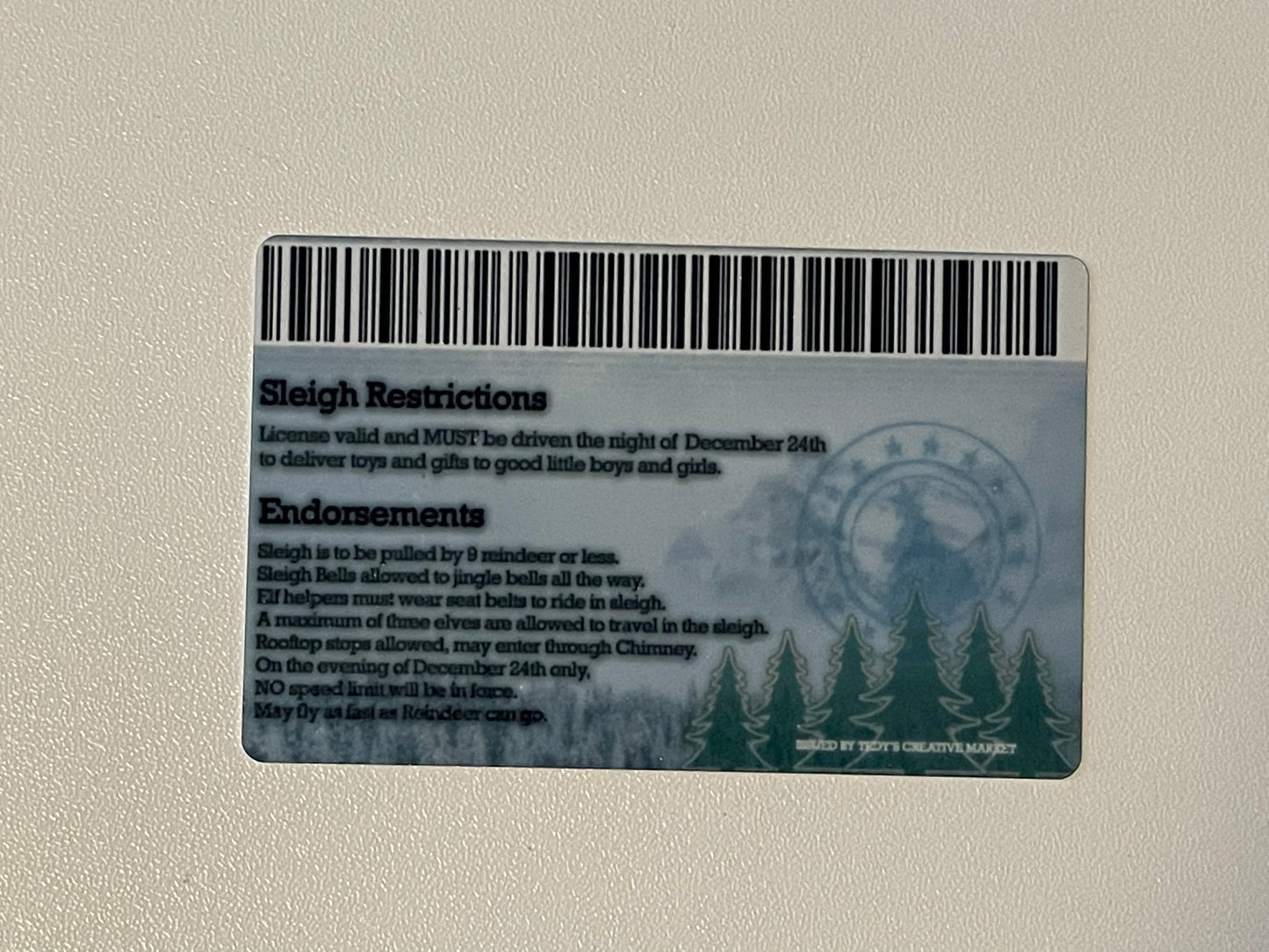 Santa’s Driver’s License / Prank Idea / Christmas Joke / Gift