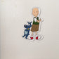 Hand drawn Doug Funny, Pork Chop and Patty Mayonnaise refrigerator magnet set