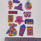 90s sticker sheet / 90s nostalgia sticker sheet / 90s sticker / 90s stickers / 1990 sticker sheet / stickers / handmade stickers