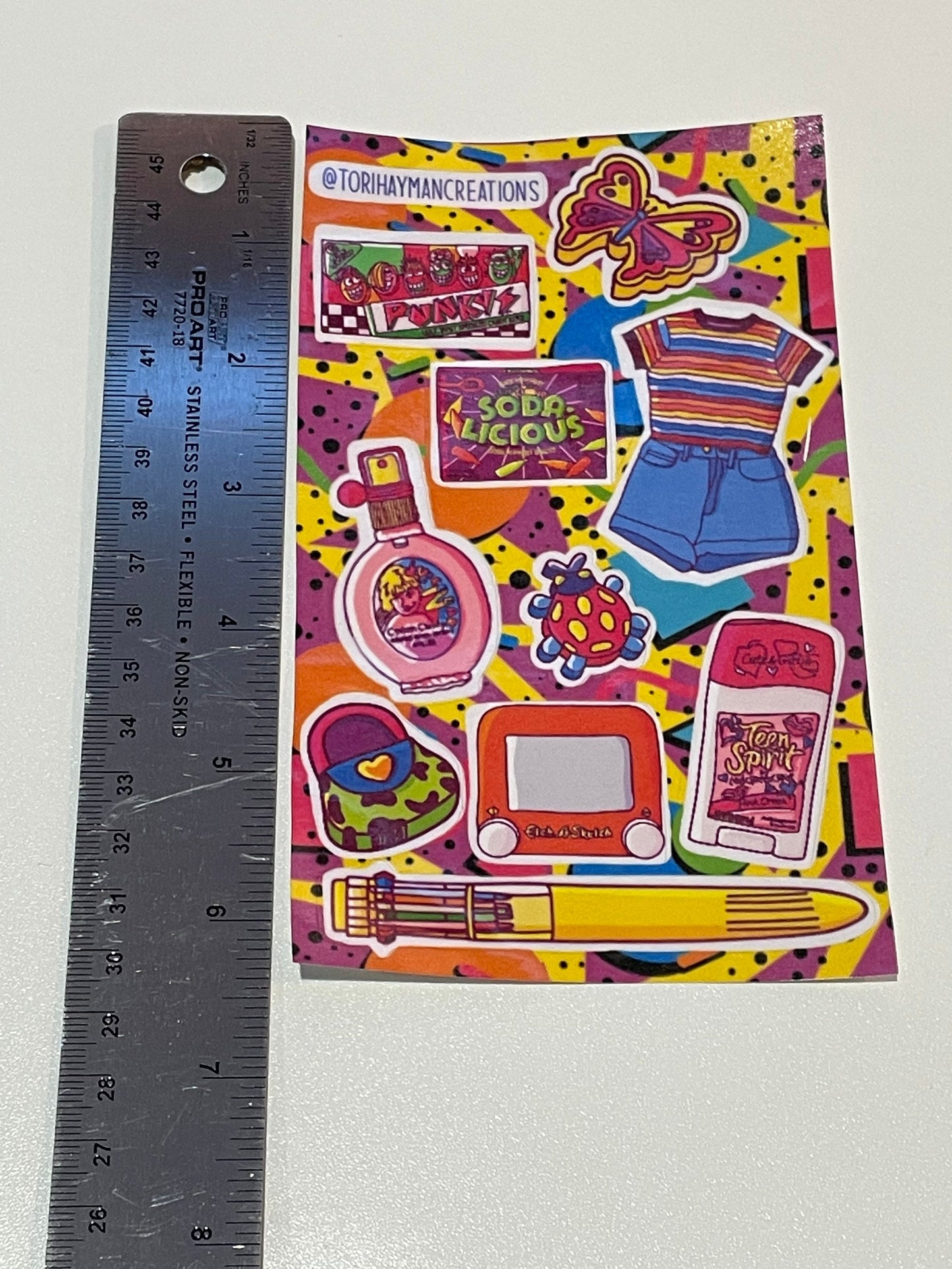90s sticker sheet / teeny bopper sticker sheet / 90s sticker / 90s stickers / 1990 sticker sheet / stickers / handmade stickers